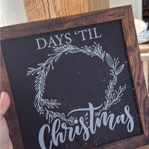 Rustic Christmas Countdown Chalkboard